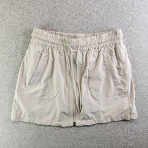 Athleta Expedition Skort Womens 8 Gray Mini Skirt Zip Front Hiking Tennis Golf